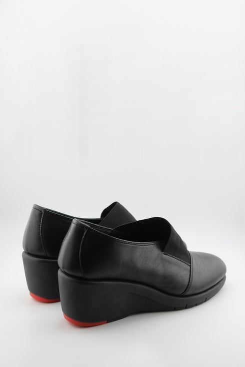 DFC Relax Elegant Leather Wedge Slip-On Loafers